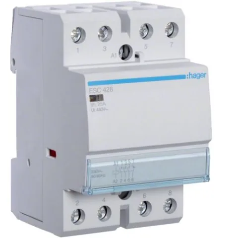 Contactor 25A, 3ND+1NI, 230V Hager ESC428