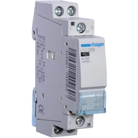 Contactor 25A, 2ND, 24V Hager ESD225
