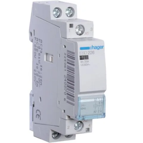 Contactor 25A, 2NI, 24V Hager ESD226