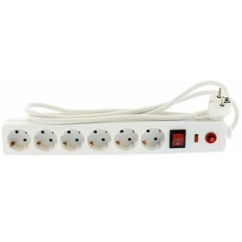 Prelungitor 6 prize 5m cu protectie, cablu 3x1.5mmp, Well EXTS-6S5M-PROT/03-WL