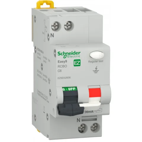 Intrerupator diferential RCBO 1P+N 4500 30mA C 6A tip AC Schneider EZ9D32606