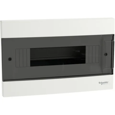Tablou cu montaj incastrat, 1x12 Module, usa fumurie, cu 2 blocuri terminale Schneider EZ9EUA112
