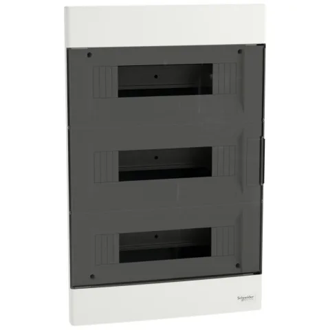 Tablou cu montaj incastrat Easy9EU, 3x12 Module, usa fumurie, cu 2 blocuri terminale Schneider EZ9EUA312