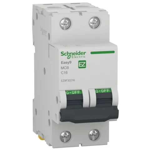 Siguranta automata Easy9 2P 16A 4500A curba C Schneider EZ9F32216