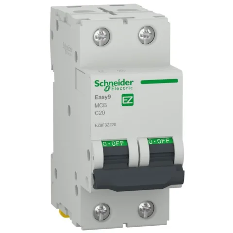 Siguranta automata Easy9 2P 20A 4500A curba C Schneider EZ9F32220