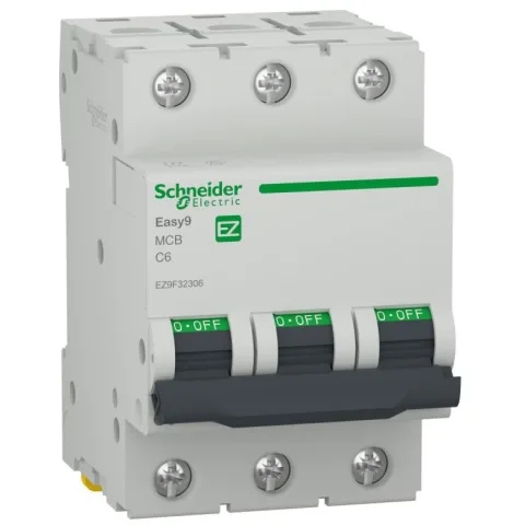 Siguranta automata Easy9 3P 6A 4500A curba C Schneider EZ9F32306