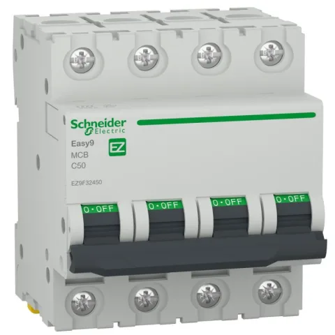 Siguranta automata Easy9 4P 50A 4500A curba C Schneider EZ9F32450