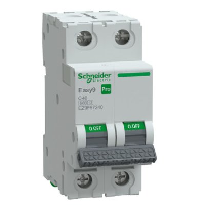 Intreruptor automat (MCB), Easy9 Pro, 2P, 40A, C curba, 6000A, Schneider EZ9F57240