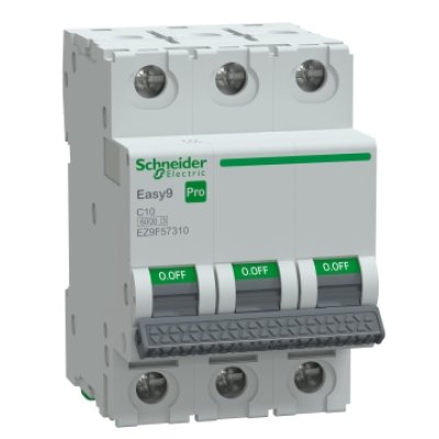 Intreruptor automat (MCB), Easy9 Pro, 3P, 10A, C curba, 6000A, Schneider EZ9F57310