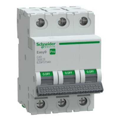 Intreruptor automat (MCB), Easy9 Pro, 3P, 40A, C curba, 6000A, Schneider EZ9F57340