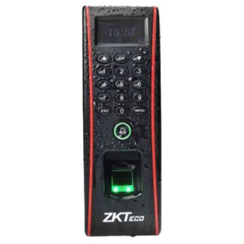 Controler de acces cu functie de pontaj, cu cititoare de amprente si de cartele incorporate ZKTeco FPA-1700