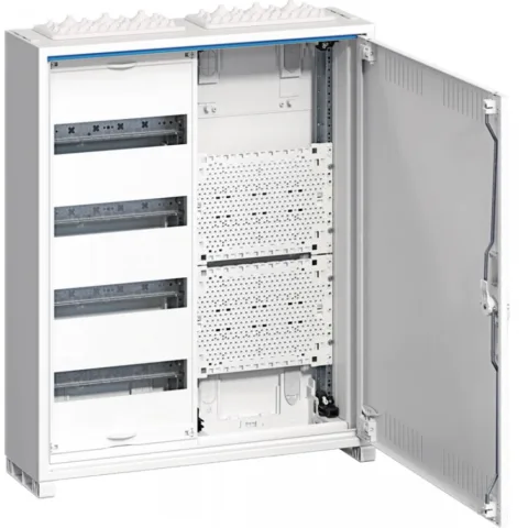 Tablou electric metalic 48 module (4X12) aplicat cu sectie multimedia Hager Univers FWB42K1