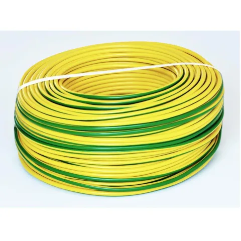 Rola 100m conductor masiv din cupru FY 4 (H07V-U) galben/verde