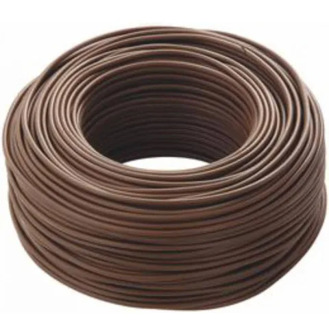 Rola 100m conductor masiv din cupru FY 4 (H07V-U) maro