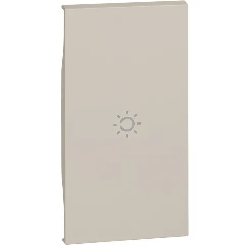Tasta 2 module simbol lumina pentru intrerupatoare Bticino Living Now KM01M2A, nisip