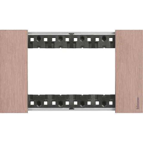Rama ornament 4 module Bticino Living Now KA4804ZM, cupru