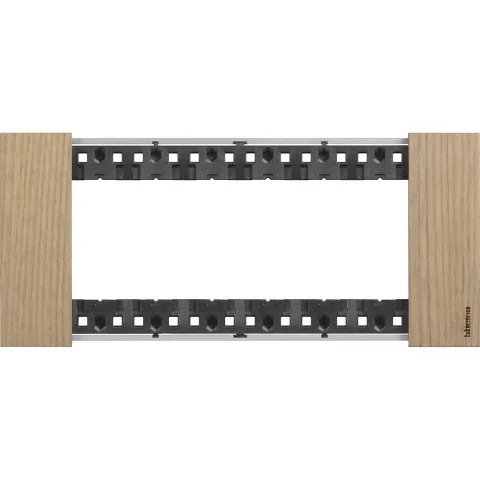 Rama ornament 6 module Bticino Living Now KA4806LM, stejar