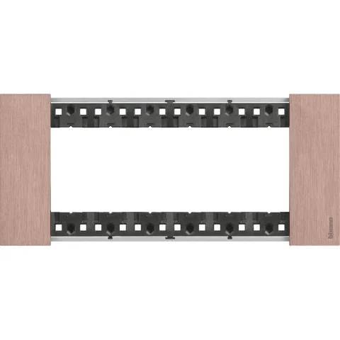 Rama ornament 6 module Bticino Living Now KA4806ZM, cupru