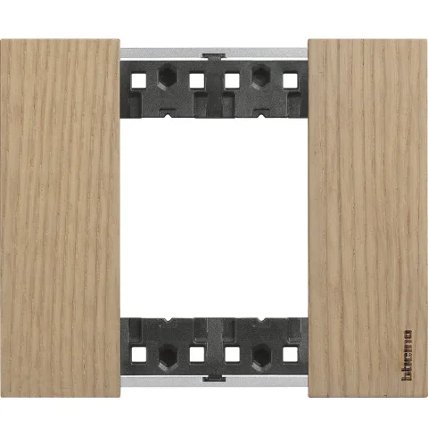 Rama ornament 2 module Bticino Living Now KA4802LM, stejar