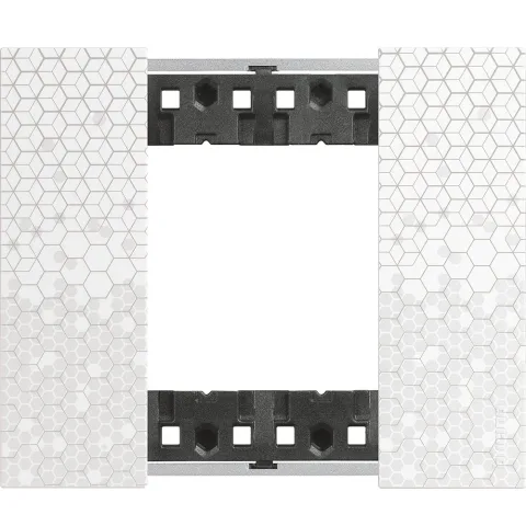 Rama ornament 2 module Bticino Living Now KA4802MW, pixel