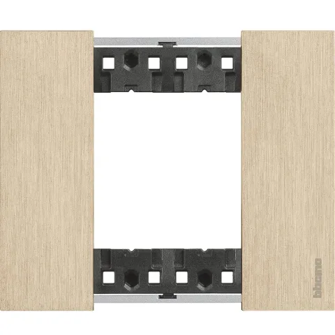Rama ornament 2 module Bticino Living Now KA4802ZW, auriu