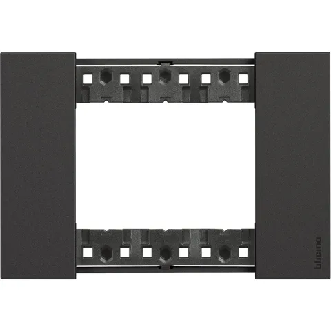 Rama ornament 3 module Bticino Living Now KA4803KG, negru