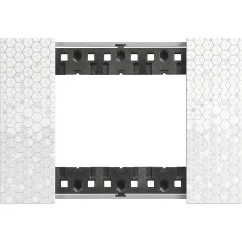 Rama ornament 3 module Bticino Living Now KA4803MW, pixel