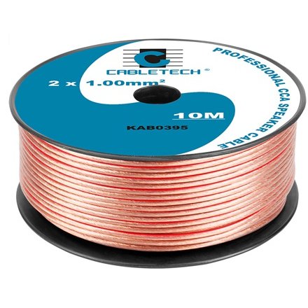 Cablu transparent pentru difuzor, material CCA, 2 x 1 mm2, rola 10m KAB0395