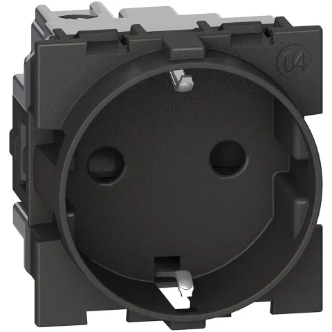 Priza 2M standard german Bticino Living Now KG4141, negru