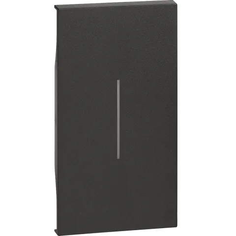 Tasta iluminabila 2 module Bticino Living Now KG01M2, negru