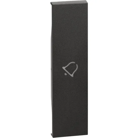 Tasta iluminabila 1 modul simbol sonerie Bticino Living Now KG01D, negru