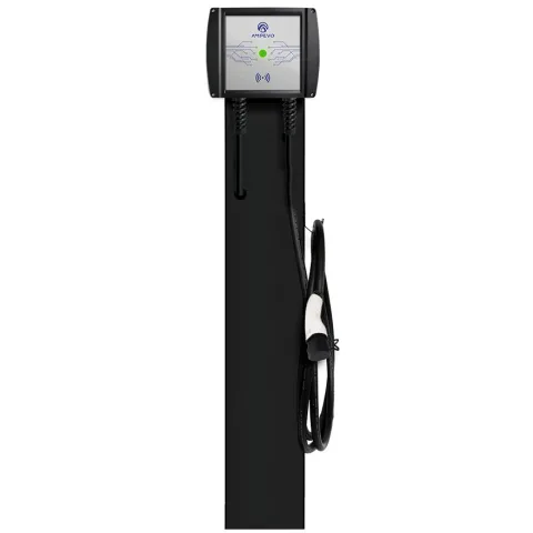 Kit suport metalic + statie incarcare masini electrice, 22 kW, trifazata, cablu Type 2, curent setabil 8-32 A, aplicatie mobila RFID Ampevo AMP322T2GC