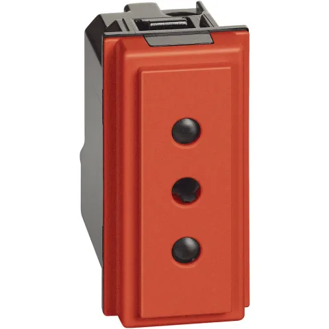 Priza standard italian 1 modul Bticino Living Now KR4113, rosu