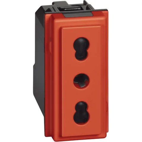 Priza standard italian 1 modul Bticino Living Now KR4180, rosu