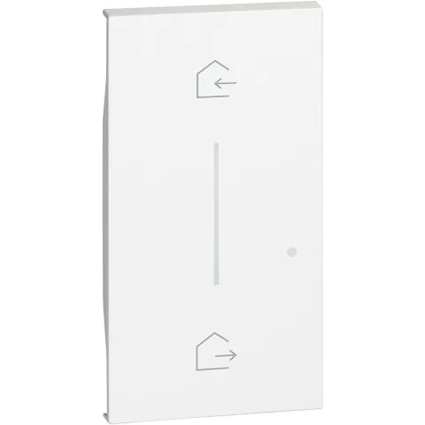 Capac 2 module iluminabil pentru dispozitive de control al scenariilor fara fir. Simbol In&Out(K4570CW) Bticino Living Now KW40M2, alb