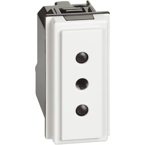 Priza 2 P+T 10A Bticino Living Now KW4113, alb