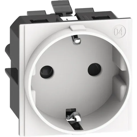 Priza standard german cu borne automate Bticino Living Now KW4141A, alb