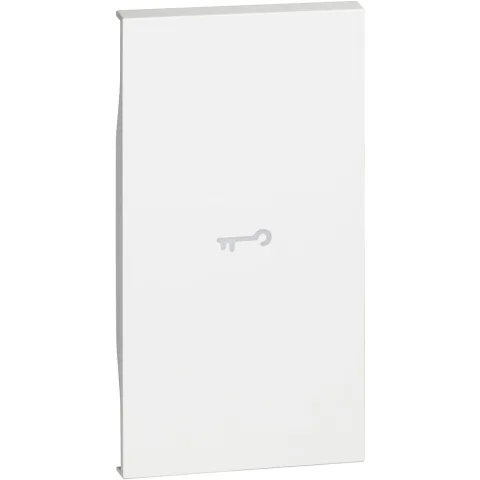 Tasta iluminabila 2 module simbol cheie Bticino Living Now KW01M2F, alb
