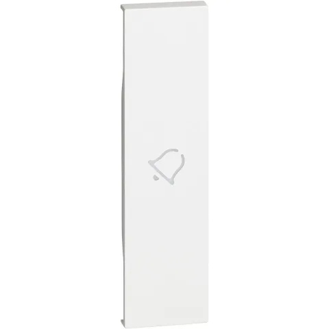 Tasta iluminabila simbol sonerie 1 modul Bticino Living Now KW01D, alb