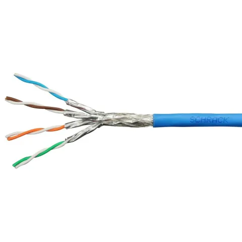 Rola 305 ml cablu F/UTP Cat.5e, 4x2xAWG24/1, LS0H, Eca, albastru Schrack HSEKF424H1
