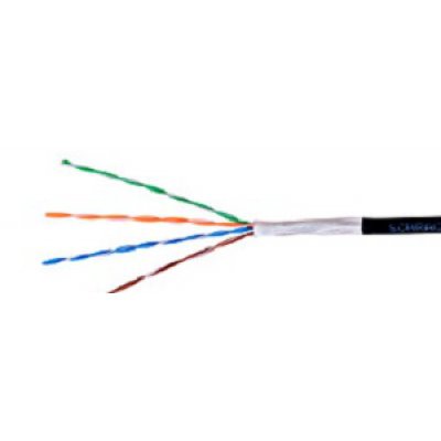 Rola 305 ml cablu U/UTP Cat.5e, 4x2xAWG24/1, PE, de exterior, negru Schrack HSEKU424E3