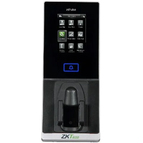 Controler de acces cu functie de pontaj ZKTeco InPULSE cu recunoastere vene, cititor de proximitate si cod PIN
