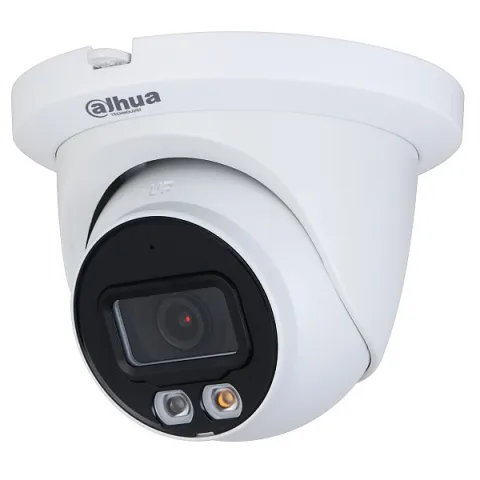 Camera IP Full Color Dahua IPC-HDW2249TM-S-IL-0280B, 2MP, lentila 2.8mm, IR si lumina calda 30 m, microfon, PoE, IP67