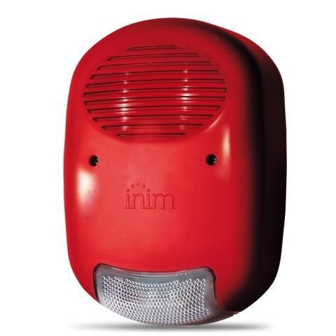 Sirena INIM de exterior cu flash autoalimentata 12Vdc (cu modulul STD241201), IP34, rosie IVY-R