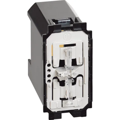 Intrerupator conectat pentru storuri electrice interblocat Bticino Living Now K4027CIL, alb, negru