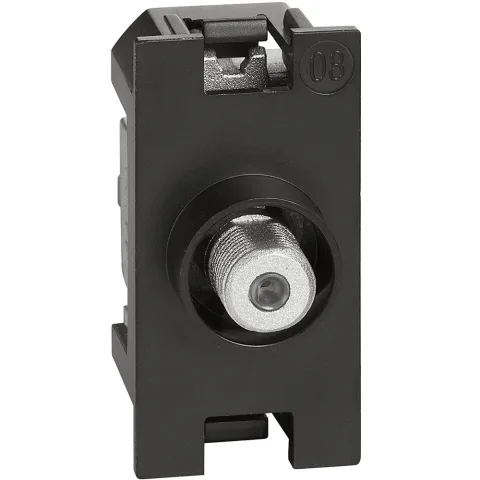 Priza tv tip F Bticino Living Now K4202F, alb, negru