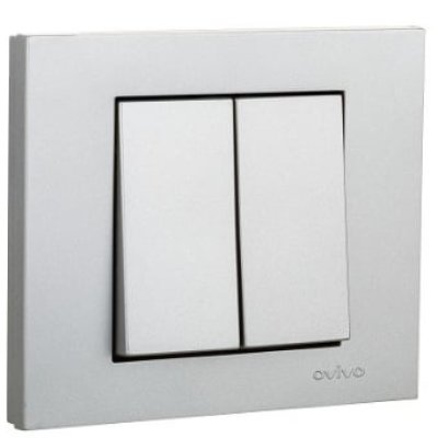 Comutator ST Grano Met Ovivo OV00102, 240V, 10A, IP20, argintiu