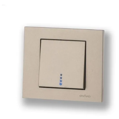 Intrerupator cu Led ST Grano Met Ovivo OV00212, 10A, 250V, IP20, titan