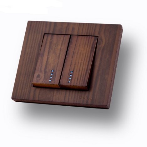 Comutator cu Led ST Grano Woods nuc Ovivo OV00393, 250V, 16A, IP20