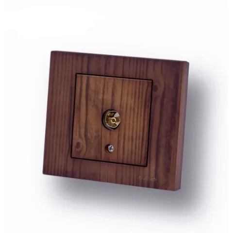 Priza TV de Trecere ST Grano Ovivo OV00408, 10A, 250V, IP20, Woods nuc
